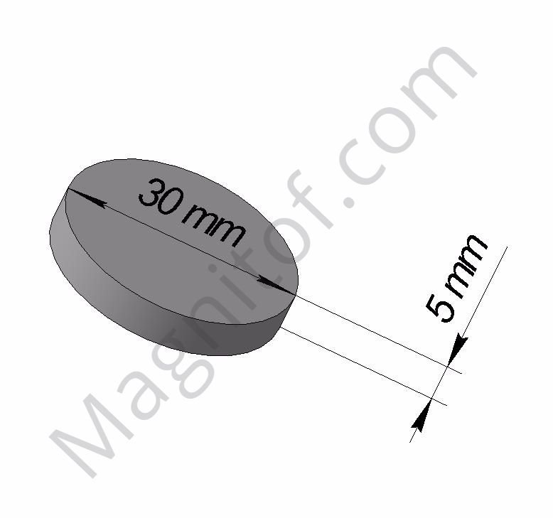 Неодимовый магнитный диск 30х5