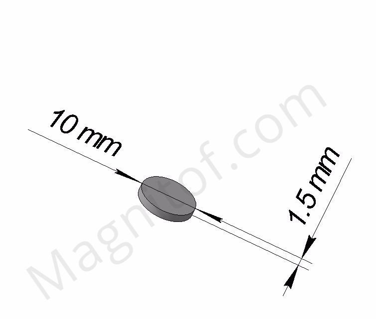 Неодимовый магнитный диск 10х1,5