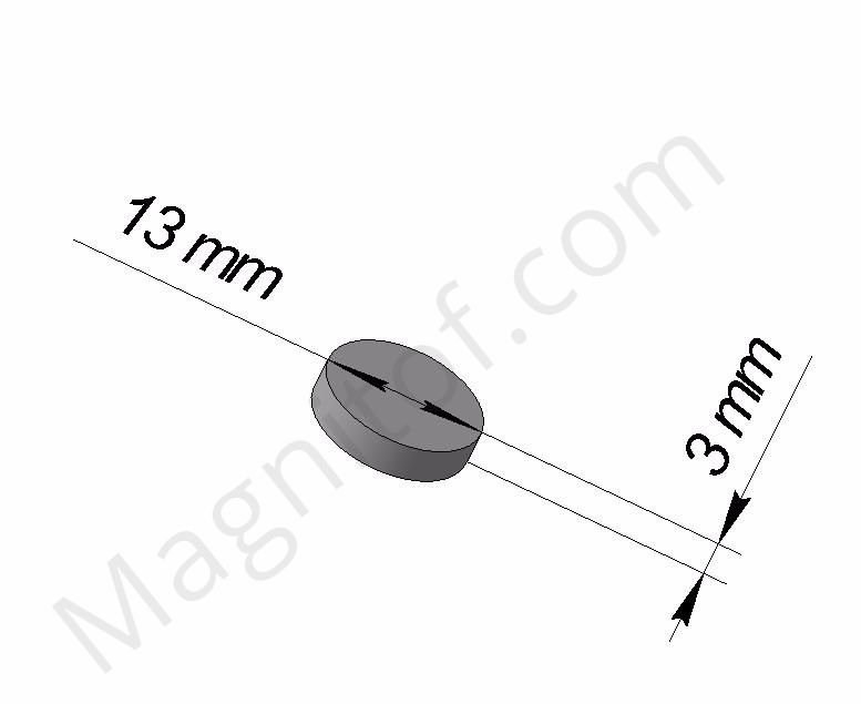 Неодимовый магнитный диск 13х3