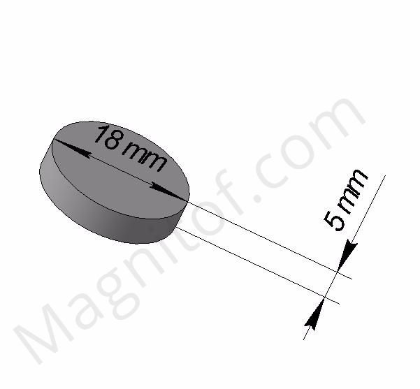 Неодимовый магнитный диск 18х5