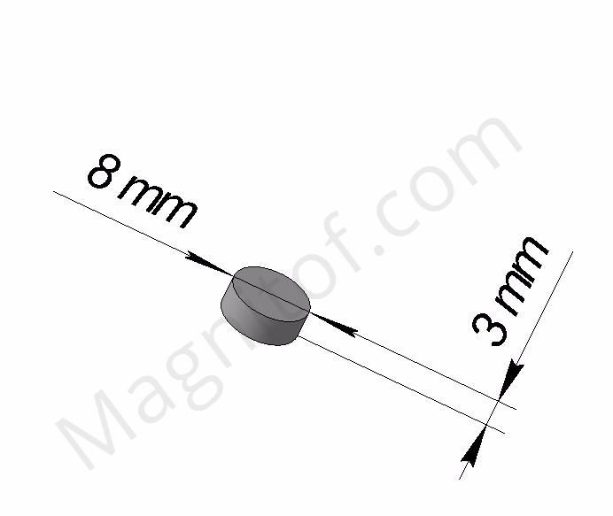 Неодимовый магнитный диск 8х3