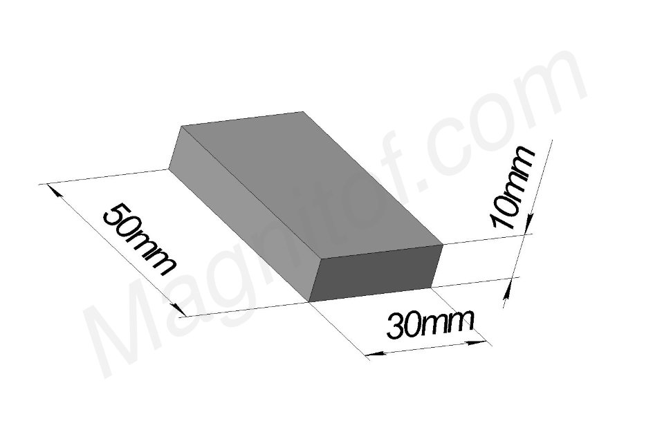 Неодимовый магнитный прямоугольник 50x30x10
