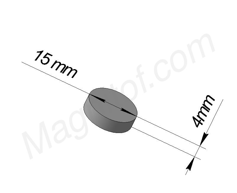 Неодимовый магнитный диск 15х4