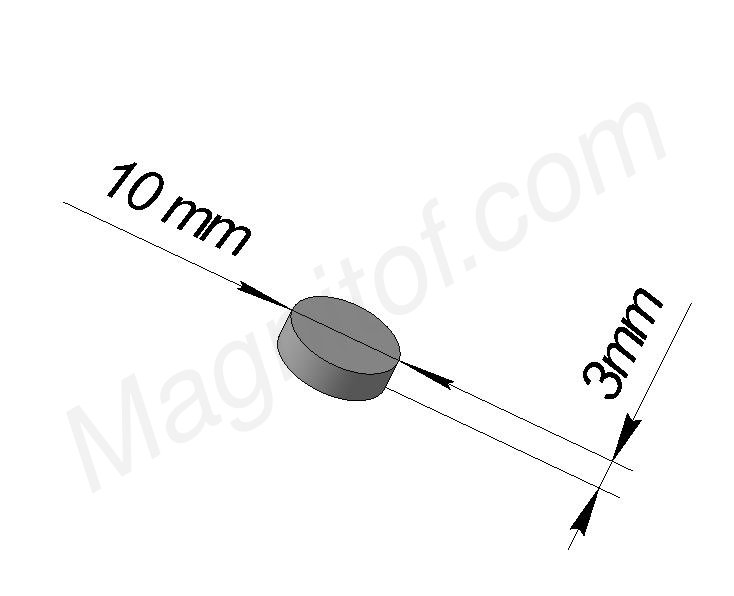 Неодимовый магнитный диск 10х3